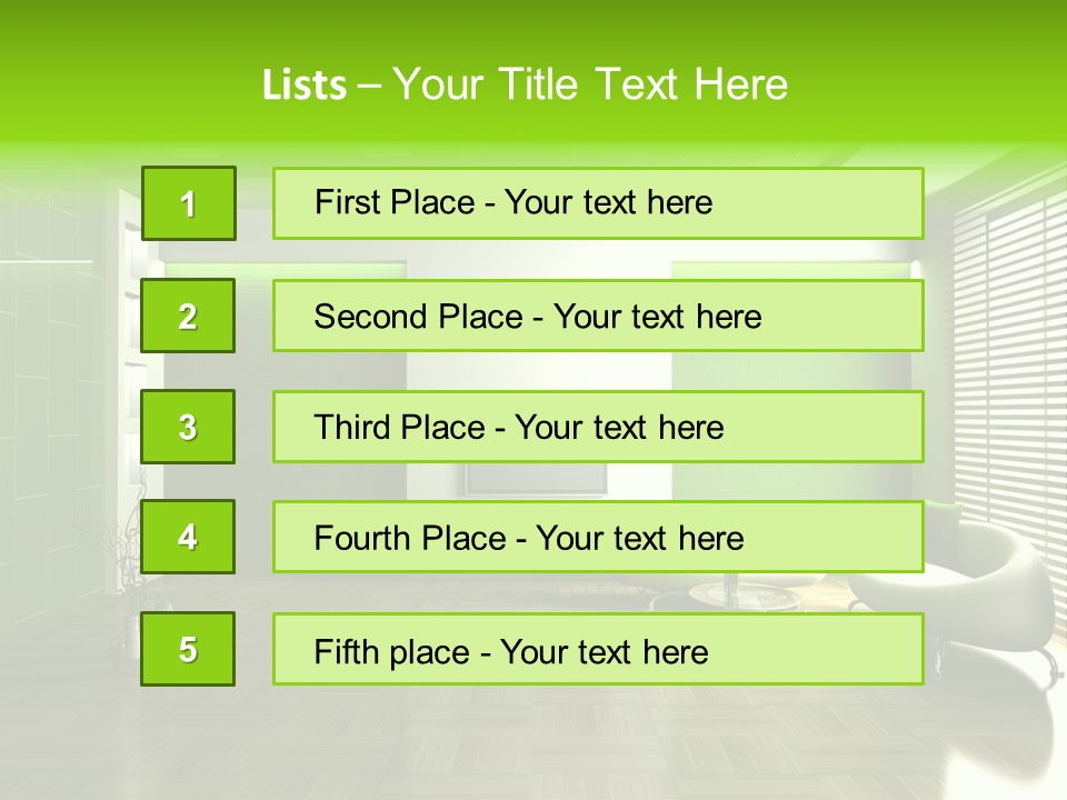 Interior For Living Room PowerPoint Template