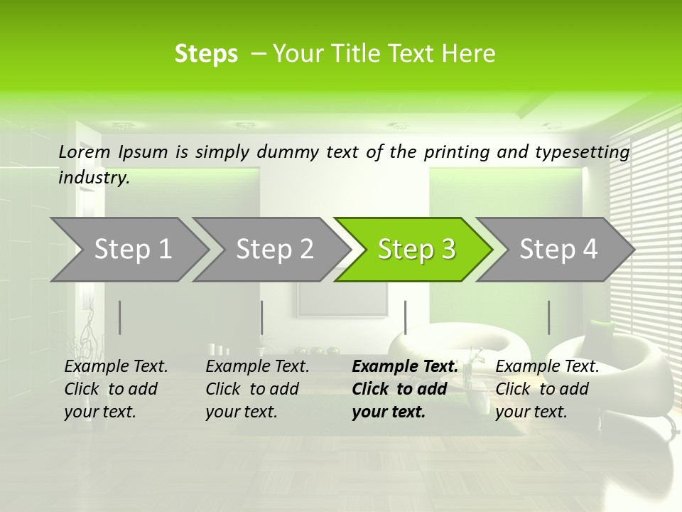 Interior For Living Room PowerPoint Template