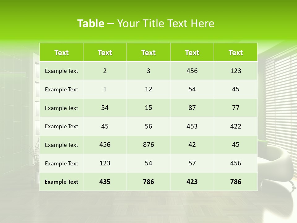 Interior For Living Room PowerPoint Template