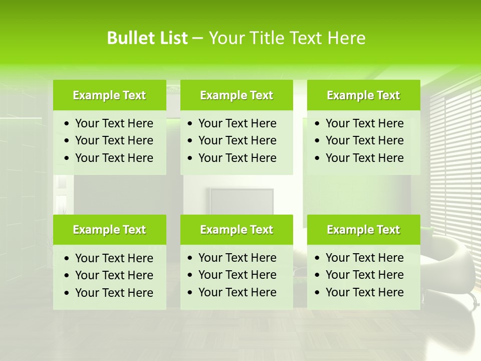 Interior For Living Room PowerPoint Template