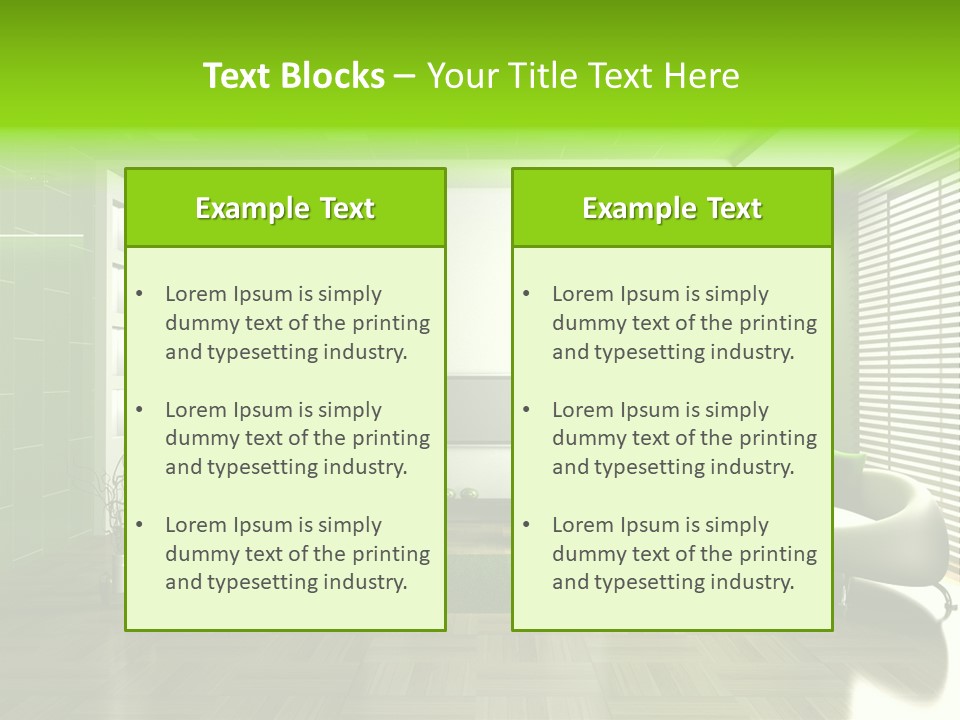 Interior For Living Room PowerPoint Template