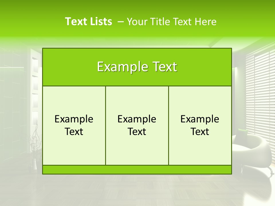 Interior For Living Room PowerPoint Template