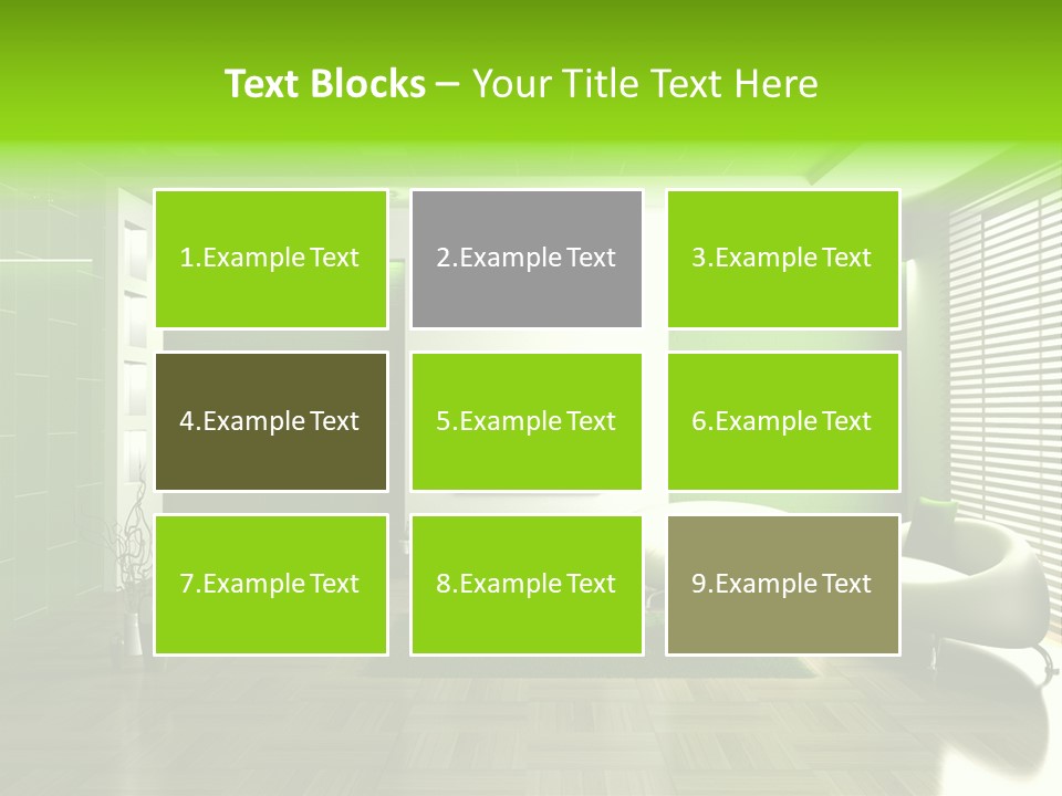 Interior For Living Room PowerPoint Template