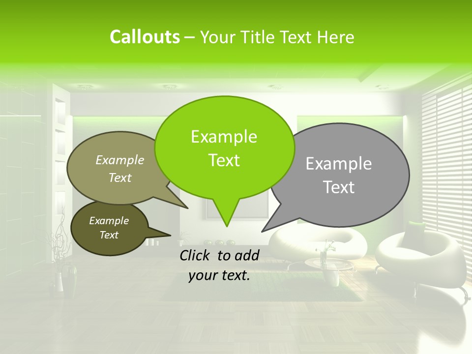Interior For Living Room PowerPoint Template