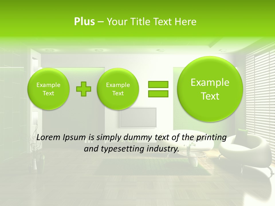 Interior For Living Room PowerPoint Template