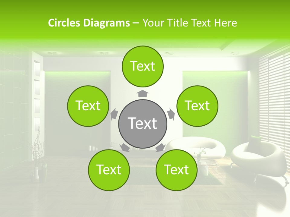 Interior For Living Room PowerPoint Template