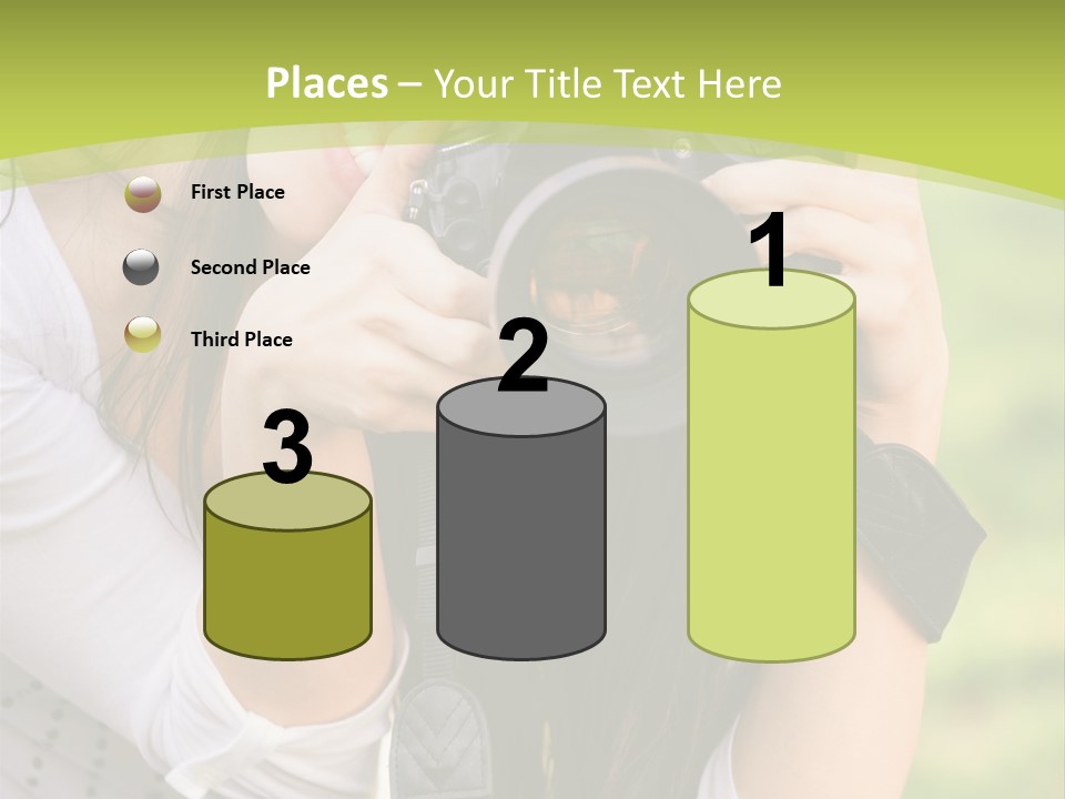 Girl With Camera PowerPoint Template