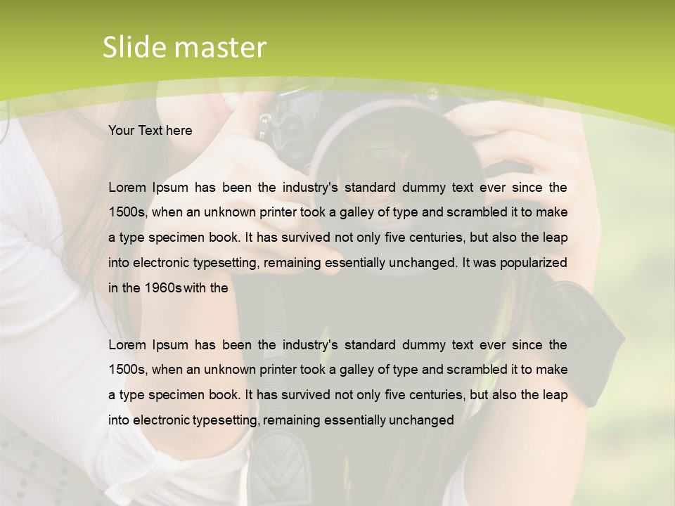 Girl With Camera PowerPoint Template