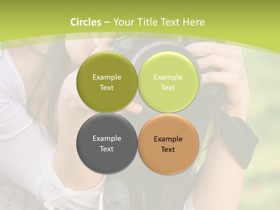 Girl With Camera PowerPoint Template