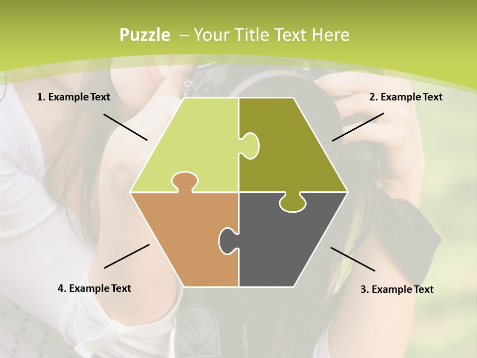 Girl With Camera PowerPoint Template