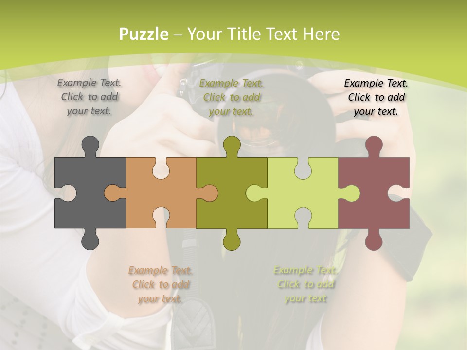 Girl With Camera PowerPoint Template