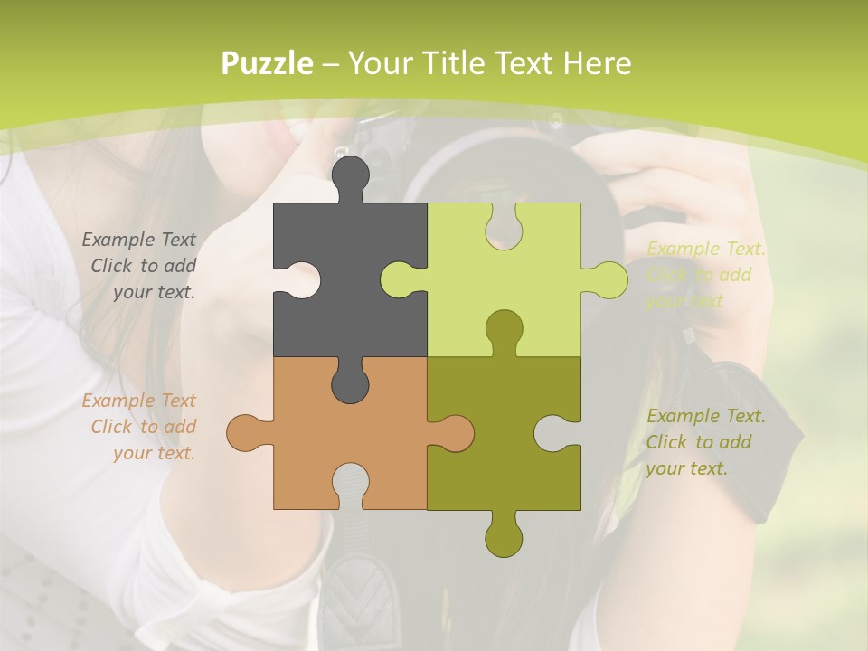 Girl With Camera PowerPoint Template