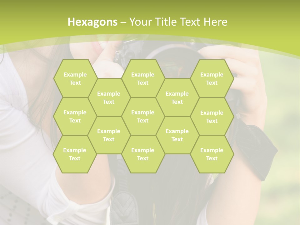 Girl With Camera PowerPoint Template