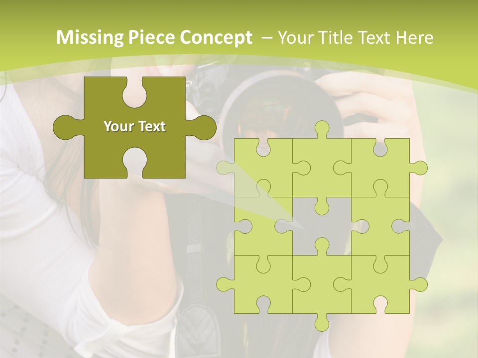 Girl With Camera PowerPoint Template