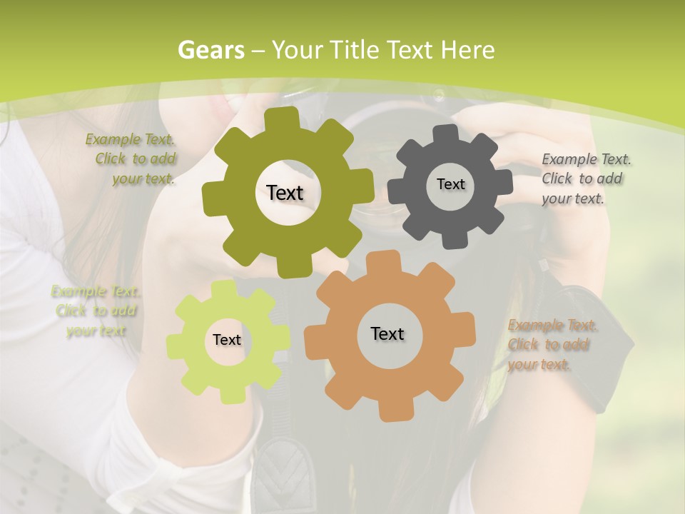 Girl With Camera PowerPoint Template