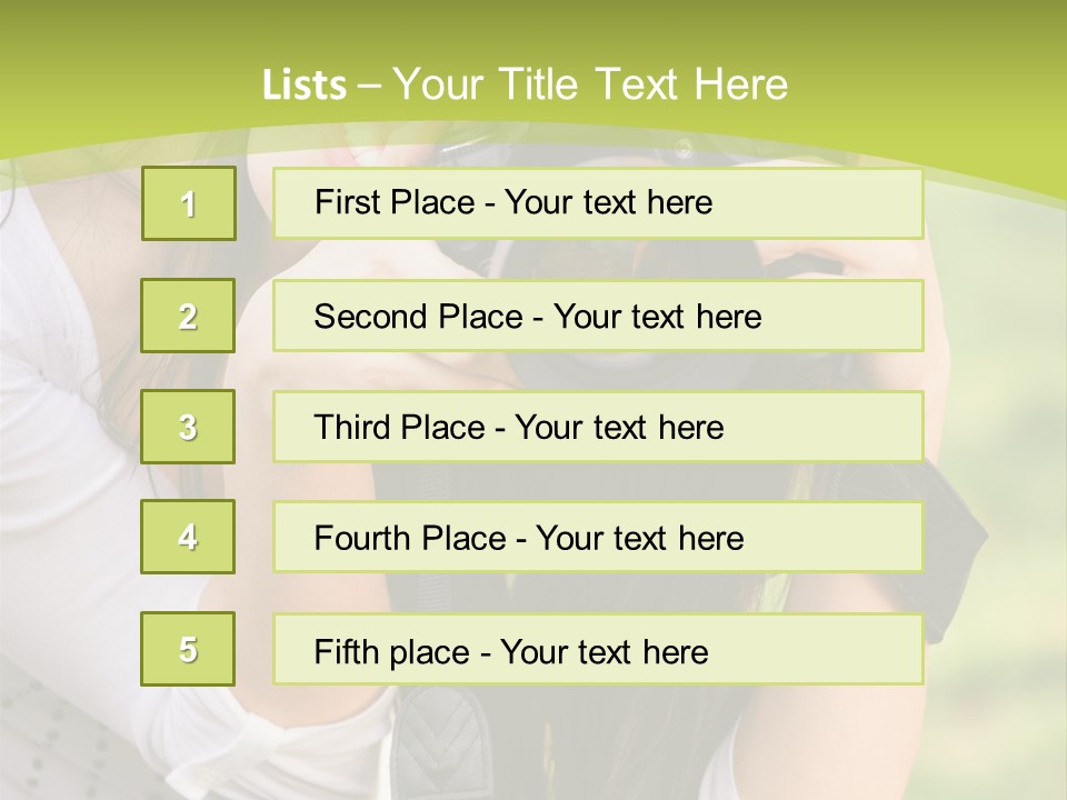 Girl With Camera PowerPoint Template