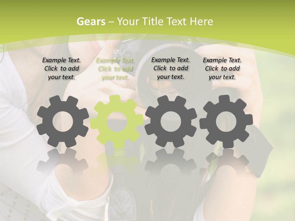 Girl With Camera PowerPoint Template