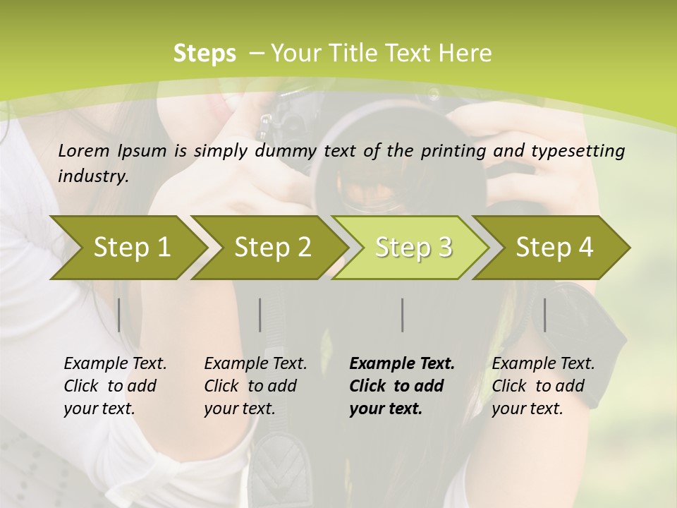 Girl With Camera PowerPoint Template