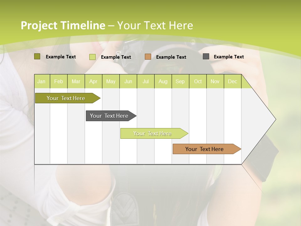 Girl With Camera PowerPoint Template