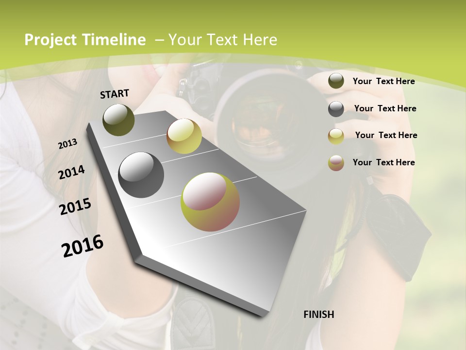 Girl With Camera PowerPoint Template