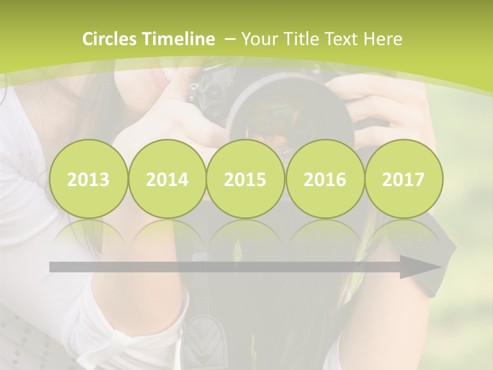 Girl With Camera PowerPoint Template