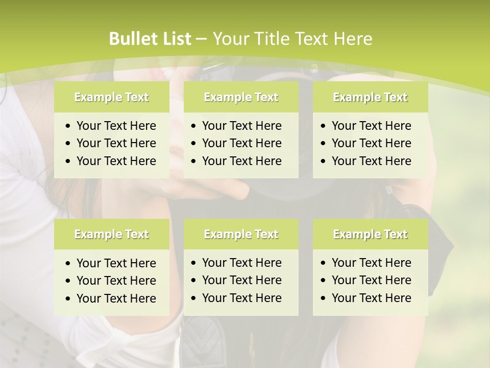 Girl With Camera PowerPoint Template