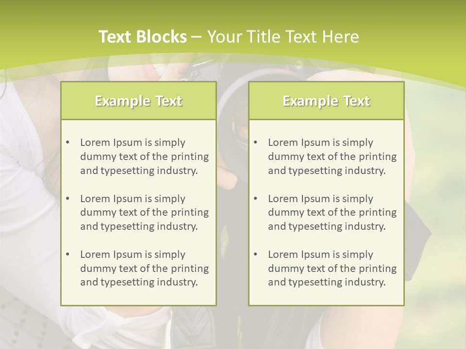 Girl With Camera PowerPoint Template