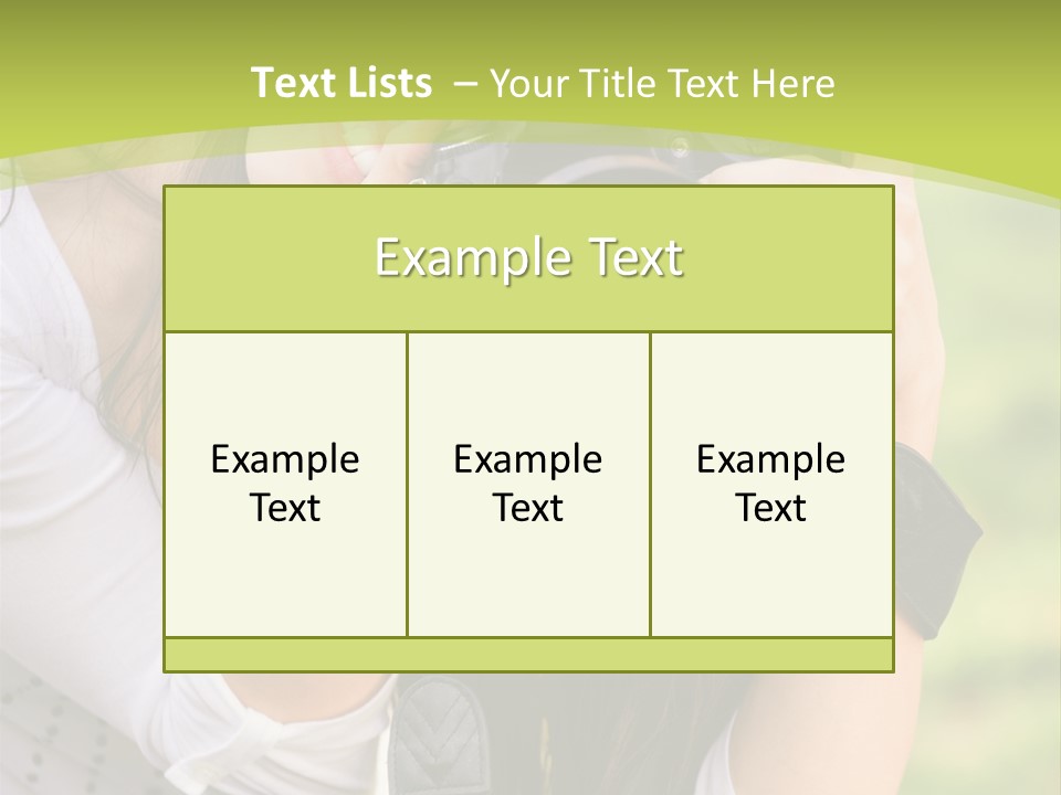 Girl With Camera PowerPoint Template