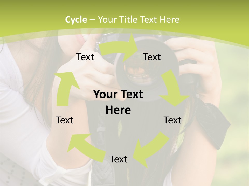 Girl With Camera PowerPoint Template