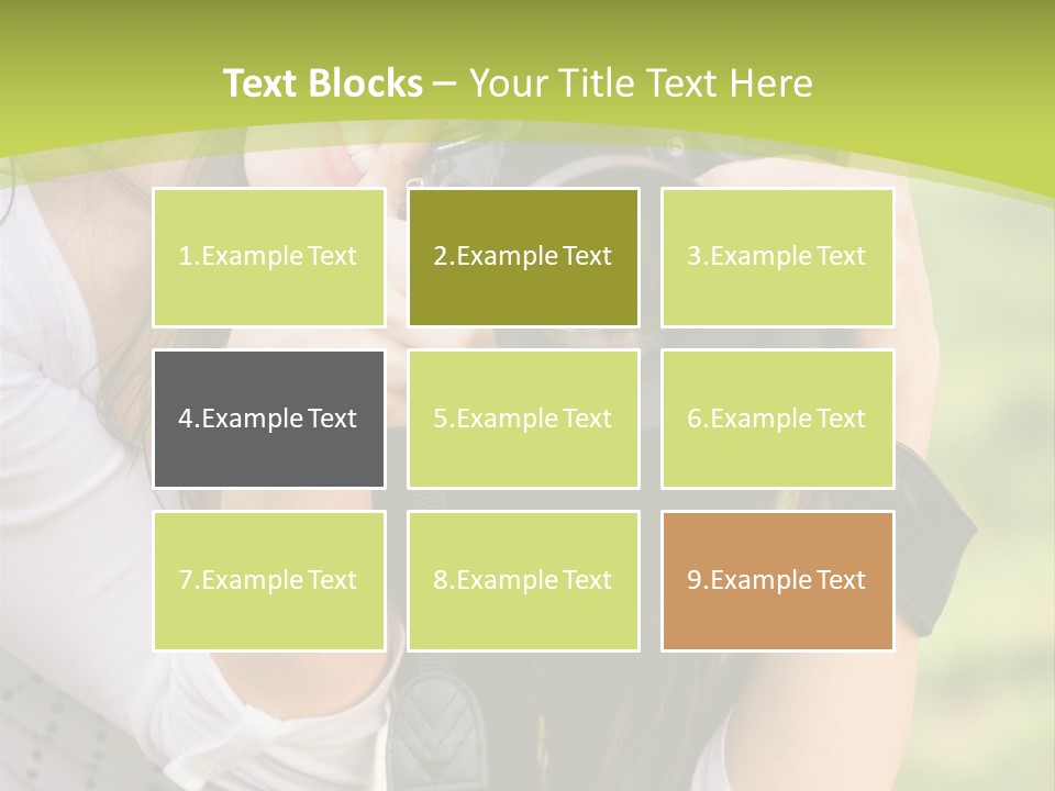 Girl With Camera PowerPoint Template