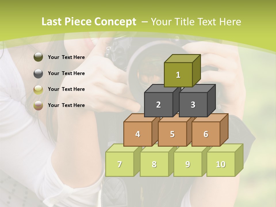 Girl With Camera PowerPoint Template