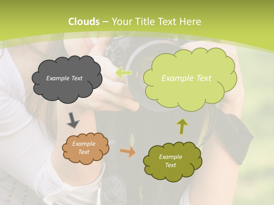 Girl With Camera PowerPoint Template