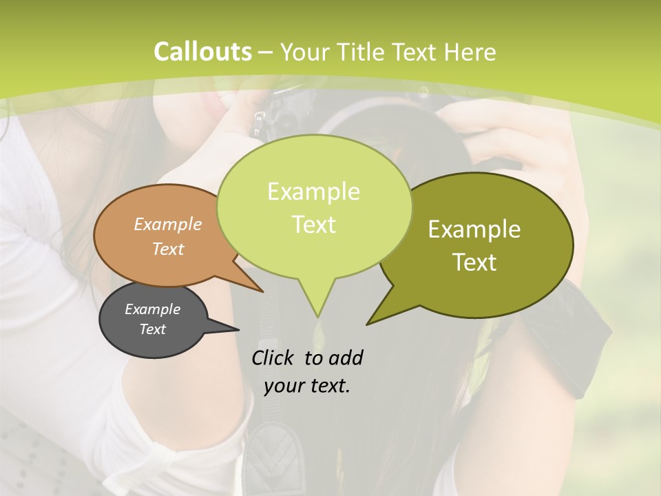 Girl With Camera PowerPoint Template