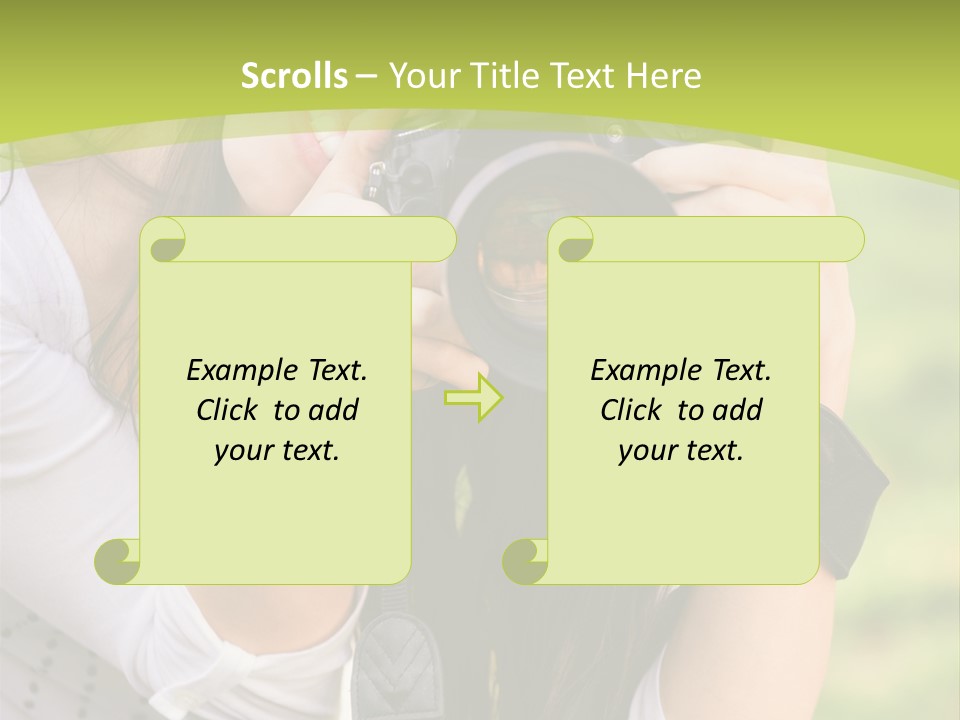 Girl With Camera PowerPoint Template