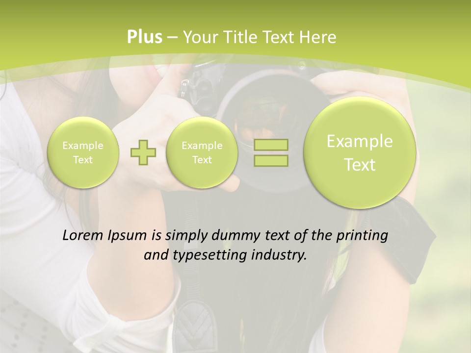 Girl With Camera PowerPoint Template