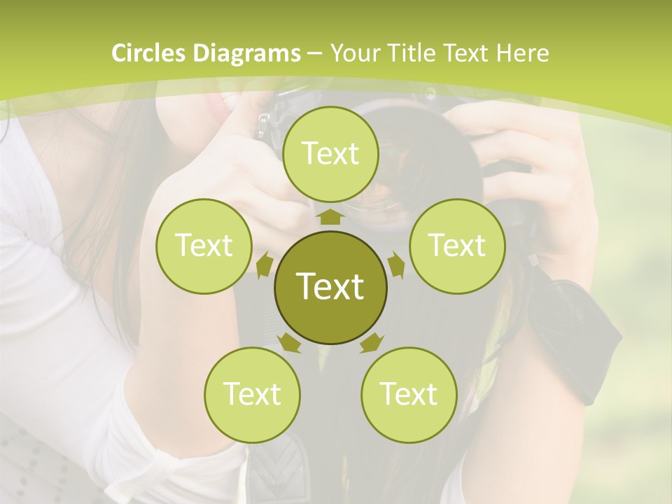 Girl With Camera PowerPoint Template