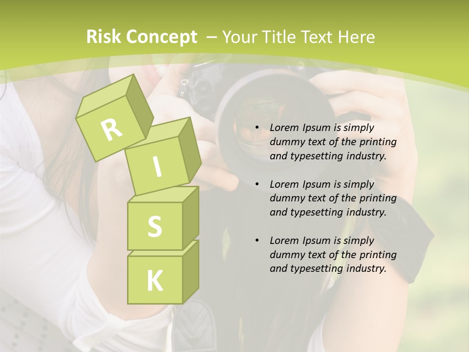 Girl With Camera PowerPoint Template