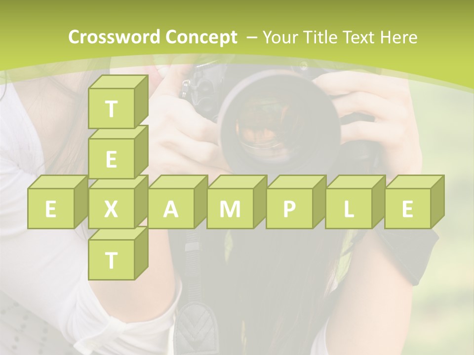 Girl With Camera PowerPoint Template