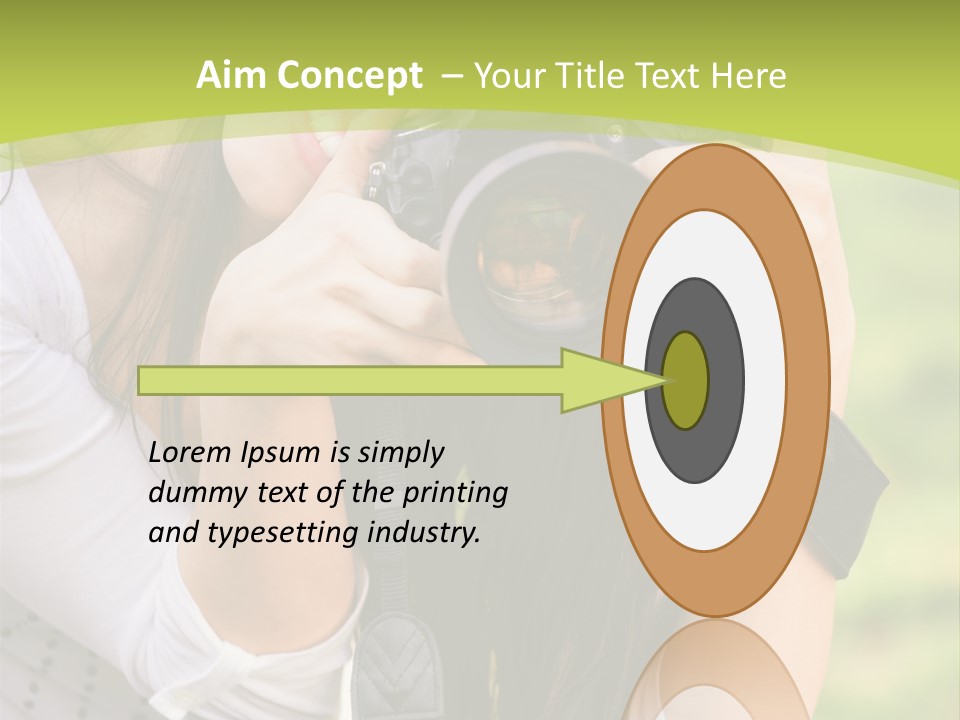 Girl With Camera PowerPoint Template