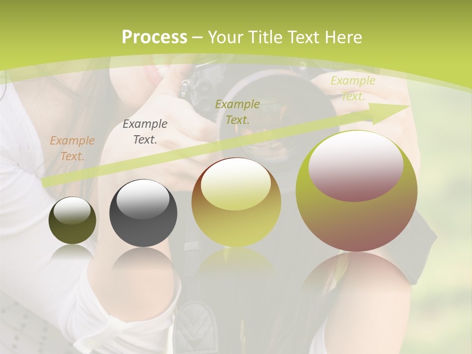 Girl With Camera PowerPoint Template