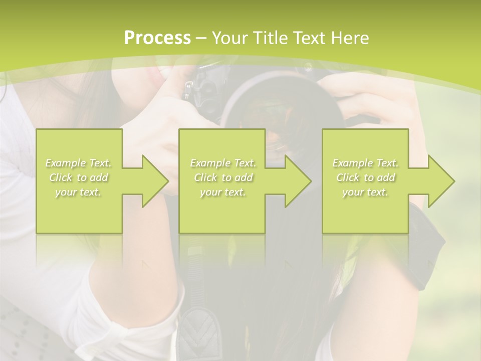 Girl With Camera PowerPoint Template