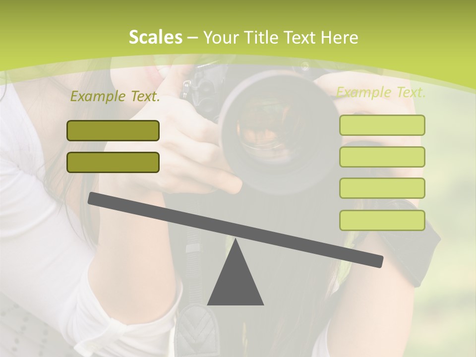 Girl With Camera PowerPoint Template