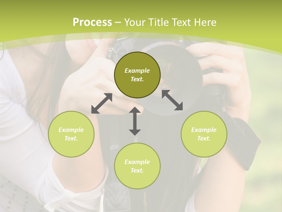 Girl With Camera PowerPoint Template