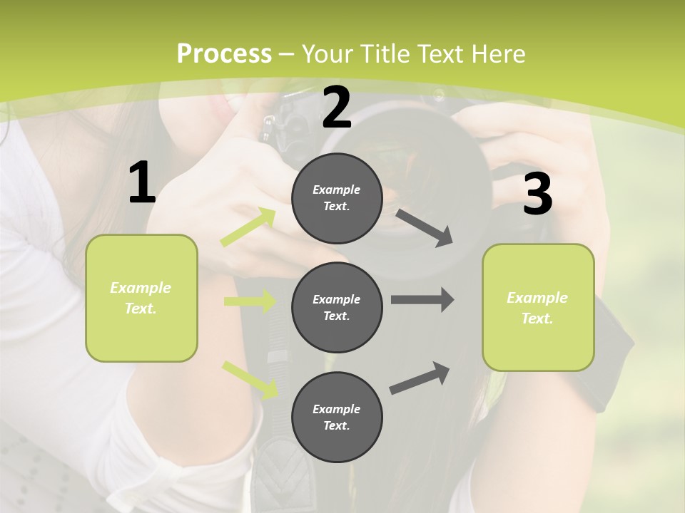 Girl With Camera PowerPoint Template