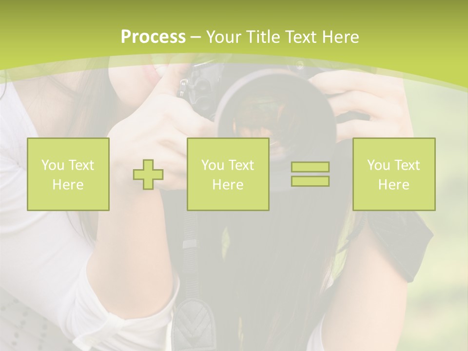 Girl With Camera PowerPoint Template