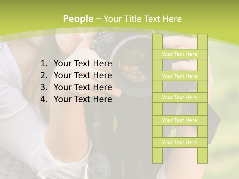 Girl With Camera PowerPoint Template