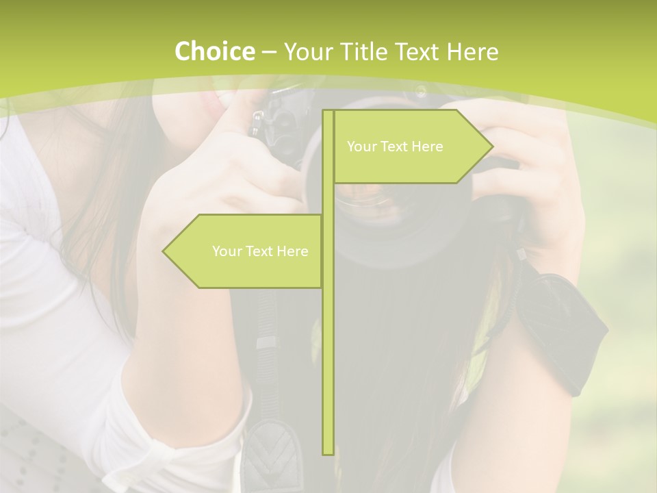 Girl With Camera PowerPoint Template