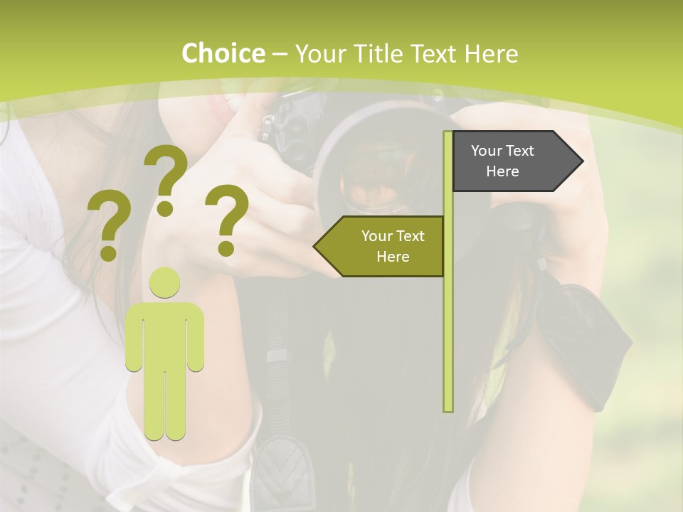 Girl With Camera PowerPoint Template