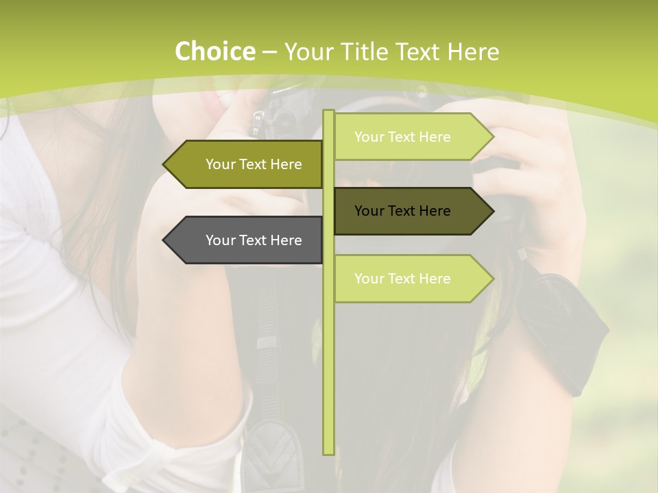 Girl With Camera PowerPoint Template