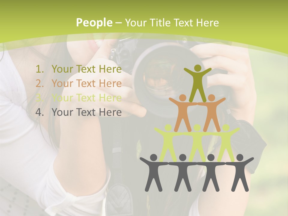 Girl With Camera PowerPoint Template